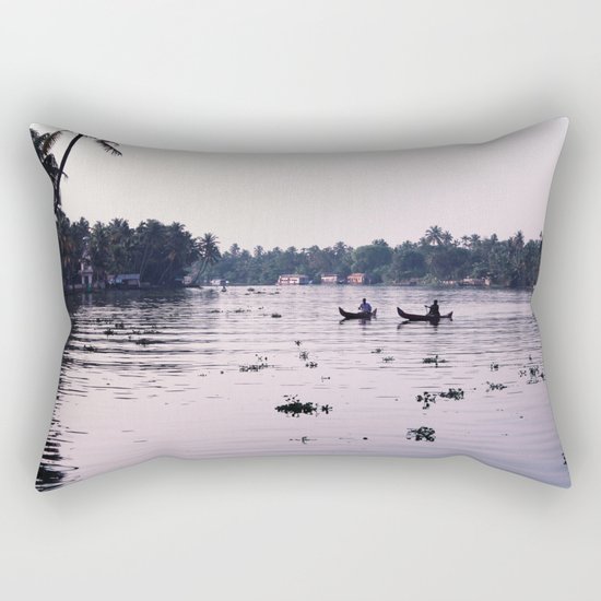 Sunrise Fishing Rectangular Pillow