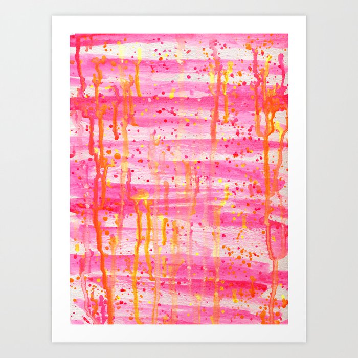 Confetti Abstract High Flow Acrylic Painting Art Print By