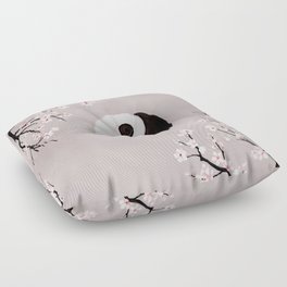 Yin Yang and Sakura Blossom Floor Pillow