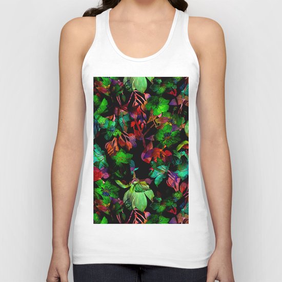 Colorful Floral Pattern Unisex Tank Top