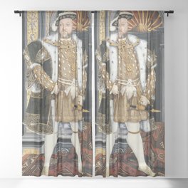 Henry VIII portrait Sheer Curtain
