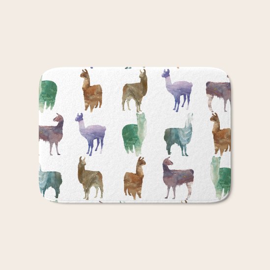Llamas Pattern Bath Mat
