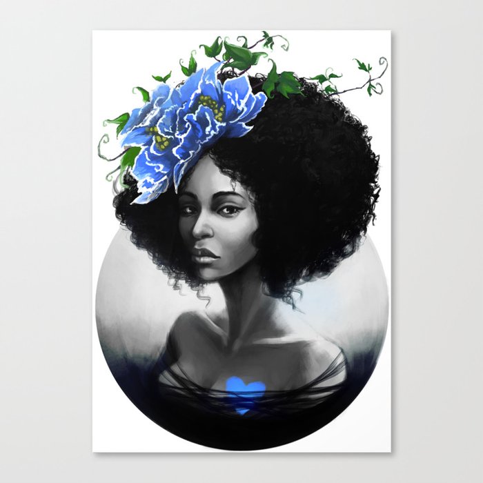Blossom Afro Canvas Print