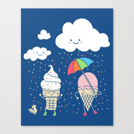 Cloudy With A Chance of Sprinkles Canvas Print