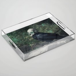 The Skull Bird, Graphic Design, Nature, Wildlife Acrylic Tray