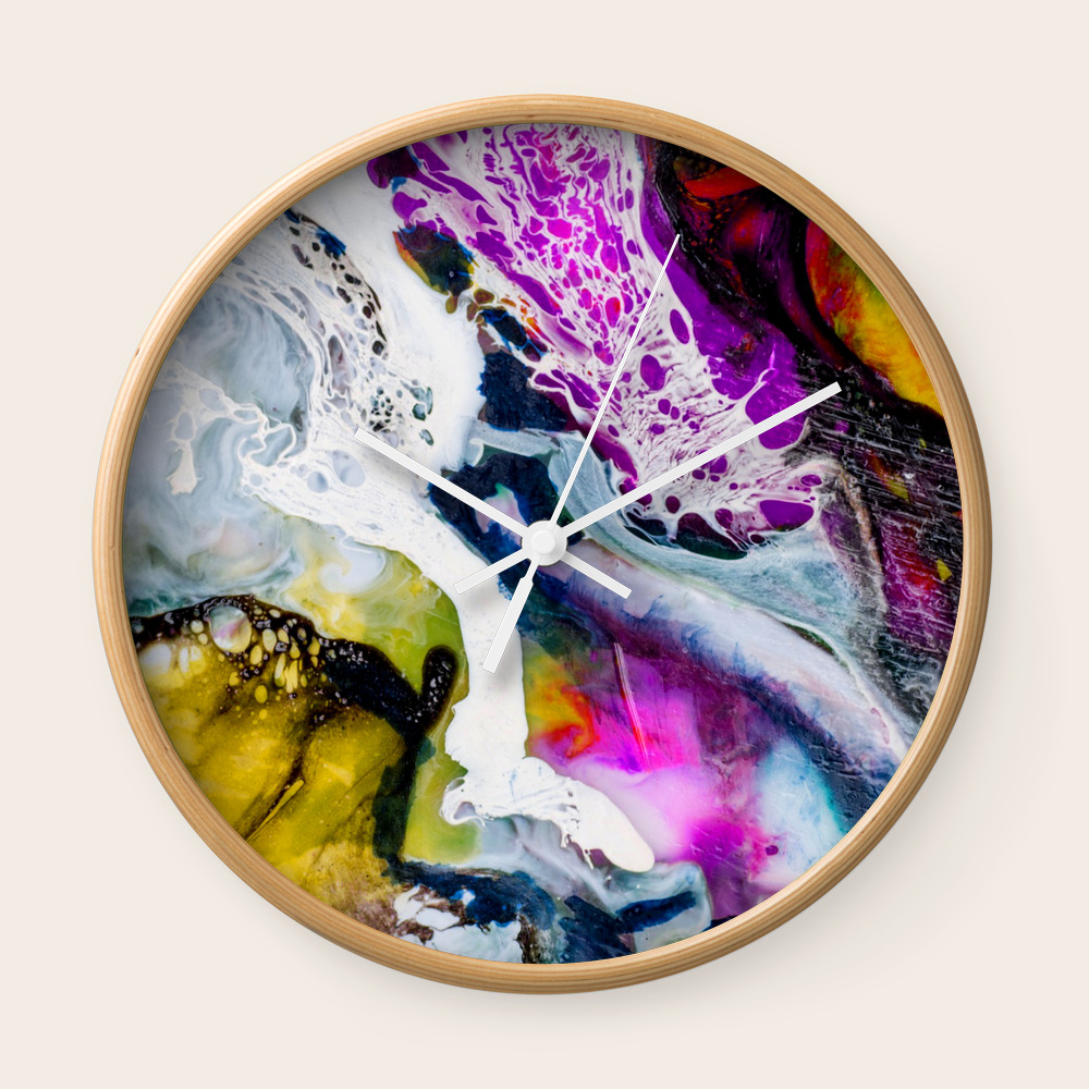 Abstract Melt V Wall Clock By Berberism Society6