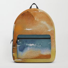 Summer's End Backpack | Digital, Transition, Fall, Seasons, Watercolor, Autumn, Orange, Palette, End, Blue 