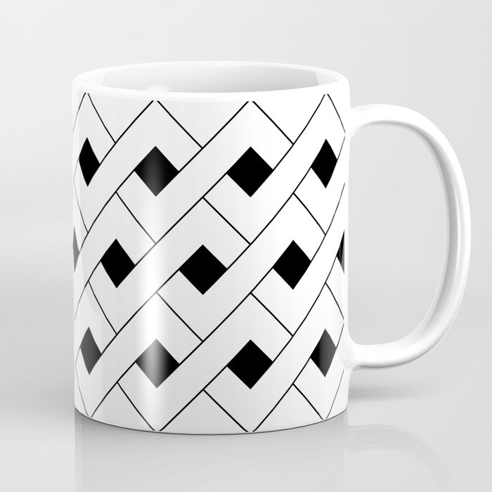 Monochrome Intricate Pattern Alpha Coffee Mug