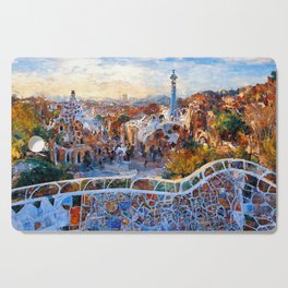 Barcelona, Panorama from Parc Guell Cutting Board