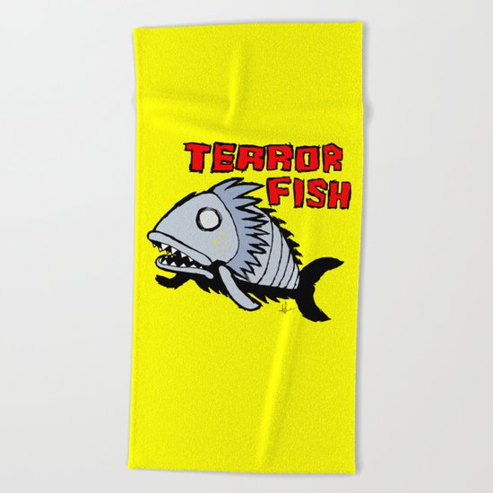 Terror fish Beach Towel