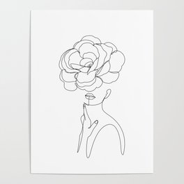 female flower line-b Poster