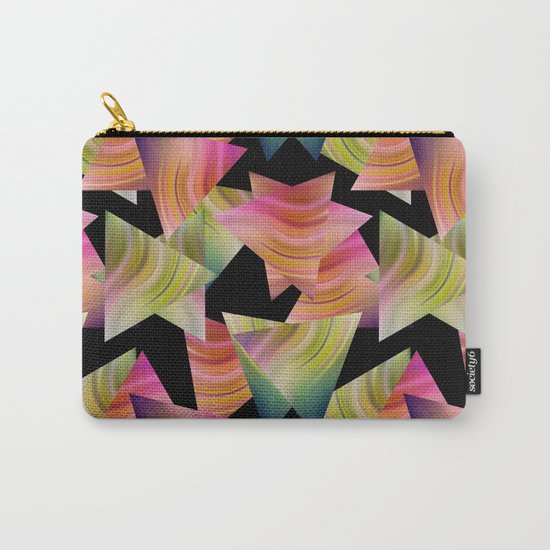 Abstraction . Rainbow triangles . Carry-All Pouch