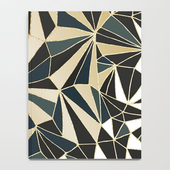 New Art Deco Geometric Pattern - Emerald green and Gold ...