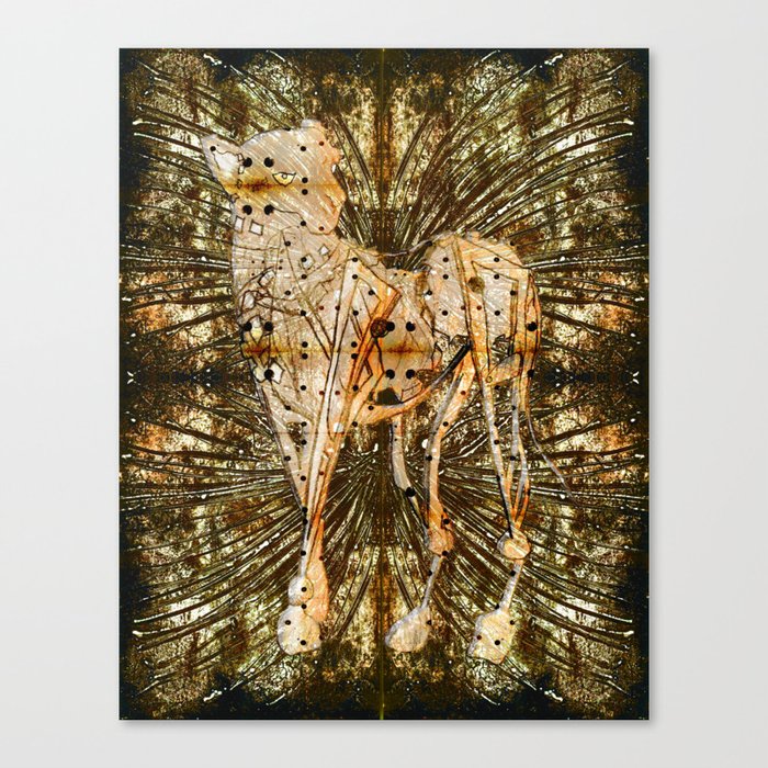 Clockwork Cheetah, animal concept art Canvas Print