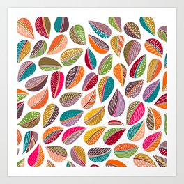 Leaf Colorful Art Print
