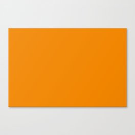 Tangerine Orange Solid Color Popular Hues Patternless Shades of Orange Collection Hex Value #F28500 Canvas Print