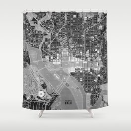 Washington DC Street Map Shower Curtain