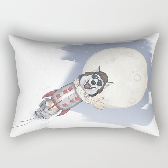 The cool Husky Pilot Rectangular Pillow