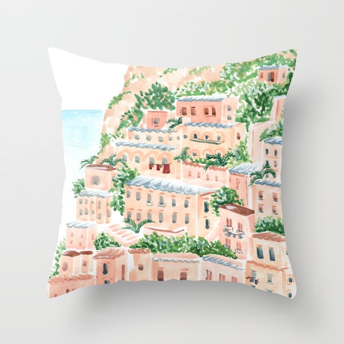 An Italian Shore Throw Pillow