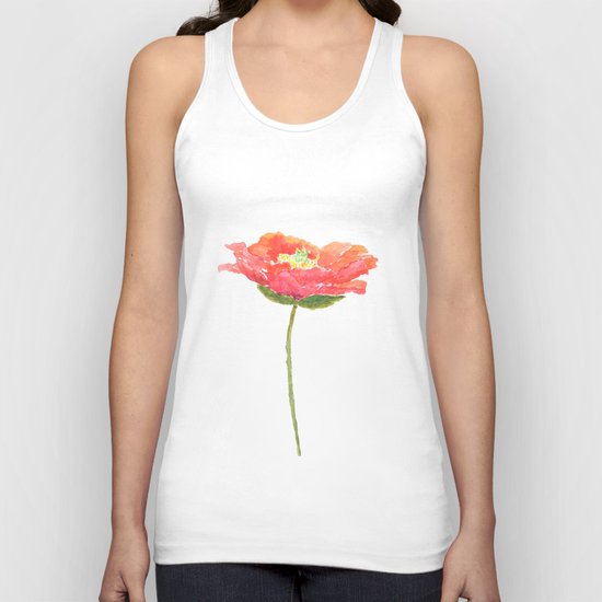 red poppy Unisex Tank Top