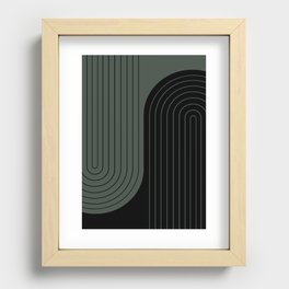 Two Tone Line Curvature LI Recessed Framed Print