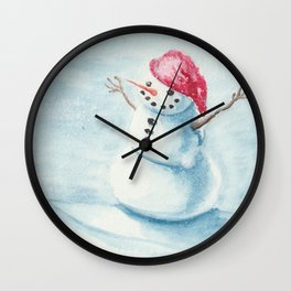 Snowman for Juli Wall Clock