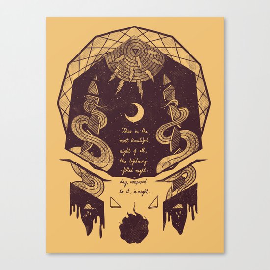 The Lightning Filled Night Canvas Print