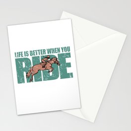 Life Is Better When You Ride - Horse Riding Stationery Card
