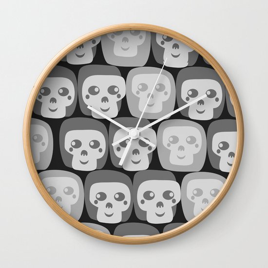 Boo - Skulls Pattern Wall Clock