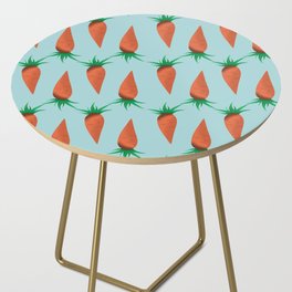 Minimalistic carrots on blue background  Side Table