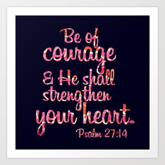Psalms -Navy Art Print