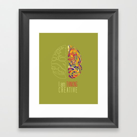 I am thinking Creative Framed Art Print