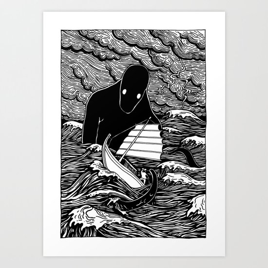 Umibōzu 海坊主 Art Print