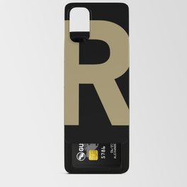 Letter R (Sand & Black) Android Card Case