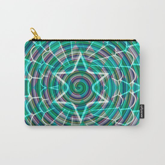 Green spiral abstraction Carry-All Pouch