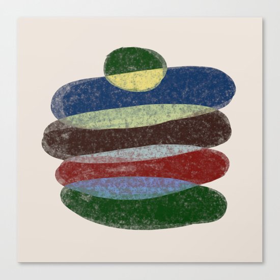 Stay On Top - Abstract, textured, pastel layers Canvas Print