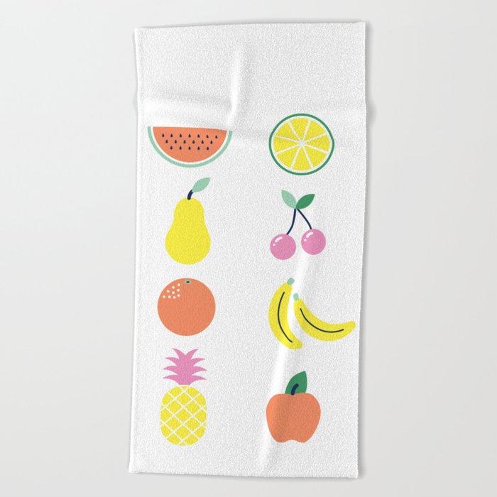 Summer fruit salad Beach Towel