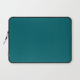 Dark Teal Solid Color Pairs Pantone Kayaking 18-4833 TCX Shades of Blue-green Hues Laptop Sleeve