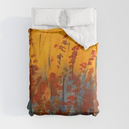 Wildflower Field Acrylic Painting Comforter