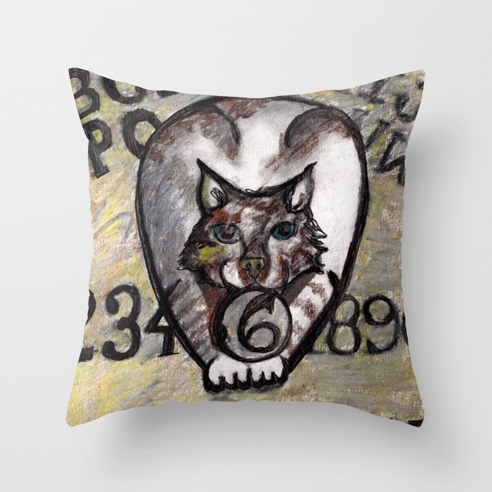 Kitty Planchette Throw Pillow