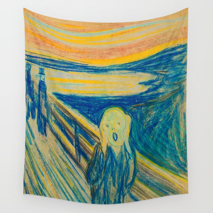 Edvard Munch "The Scream" (1893)(pastel) Wall Tapestry