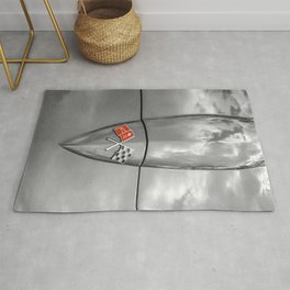 Stingray Muscle Car Art in Black and White! "GuyThing #081" Rug
