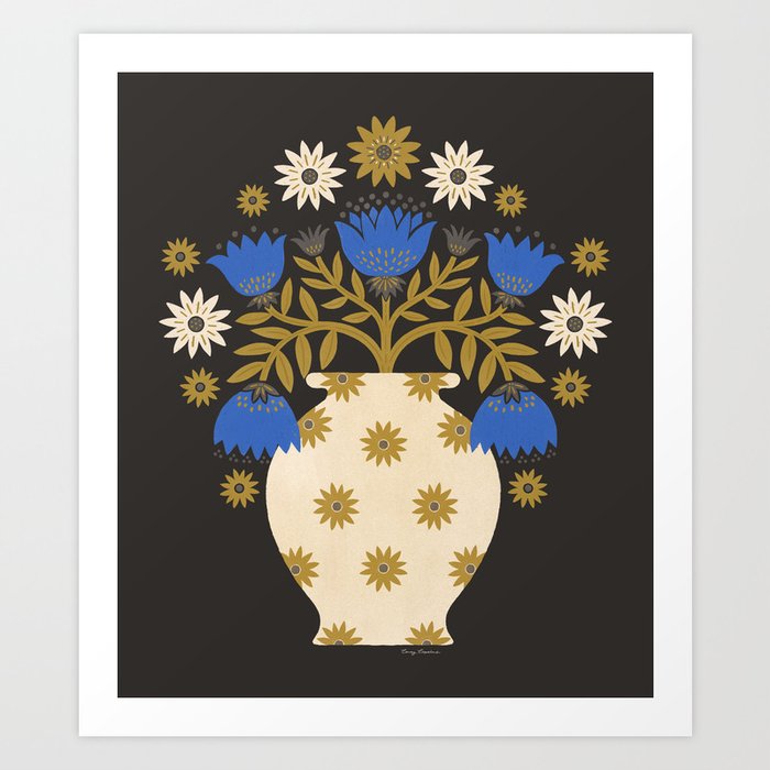Flowers in Vase Art Print