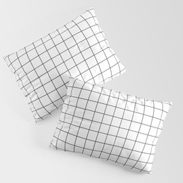 Grid White Pillow Sham