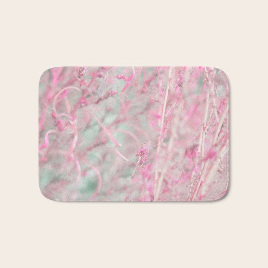 Pastel Plant Bath Mat