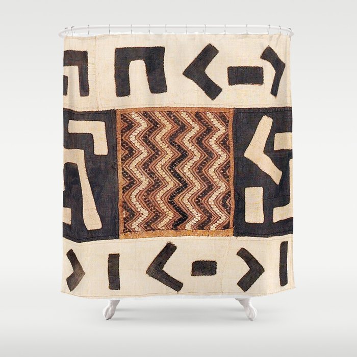 Kuba Congo Central African Wraparound Skirt Print 2 Shower Curtain
