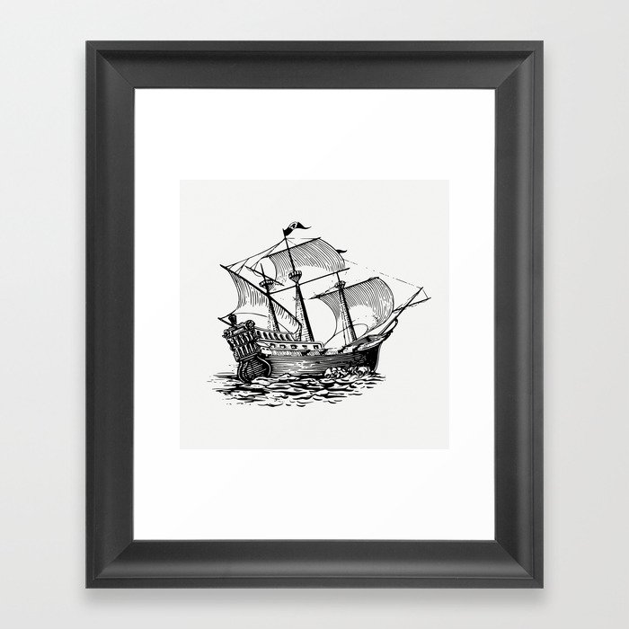 Pirate Ship Framed Art Print