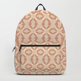 Peach geometric pattern Backpack