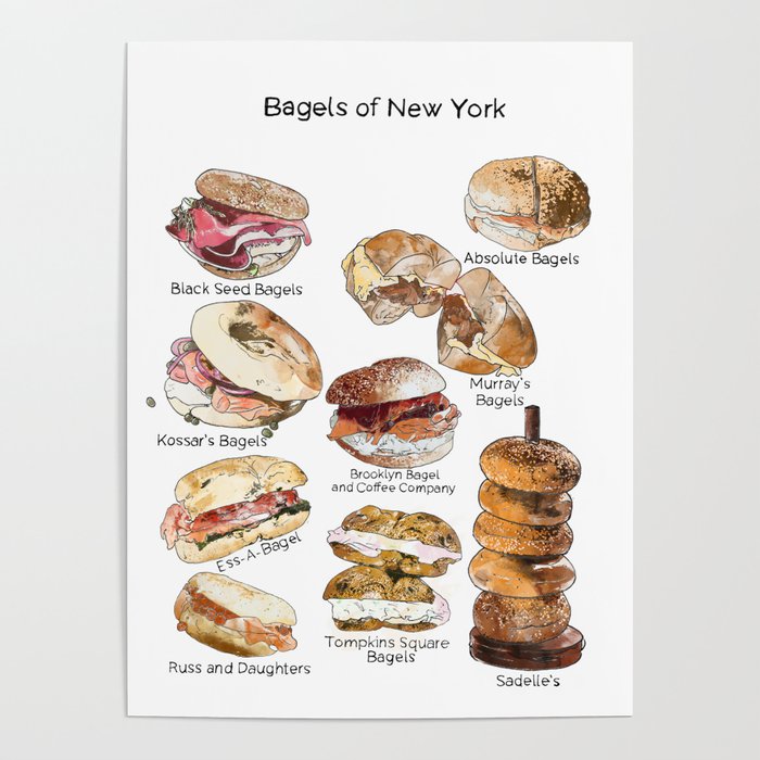 Bagels of New York City Poster