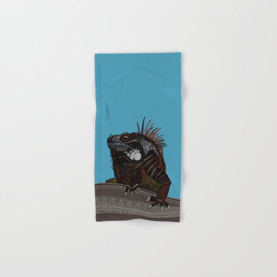 iguana blue Hand & Bath Towel